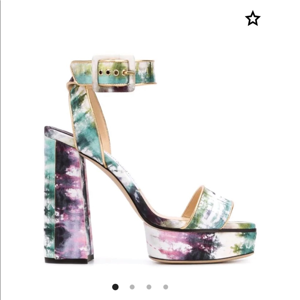 New Jimmy Choo High Heel Tie-dye Sandals